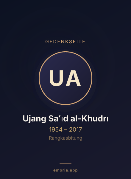 Gedenkportrait von Ujang Saʻīd al-Khudrī