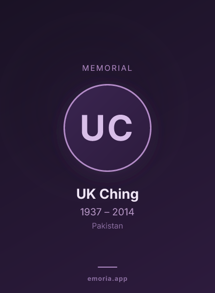 Memorial portrait of UK Ching