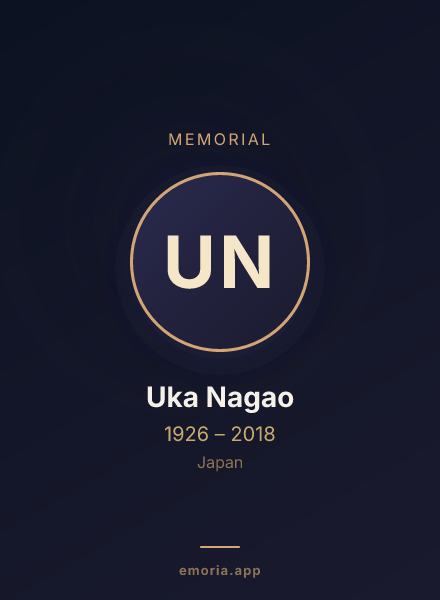 Memorial portrait of Uka Nagao