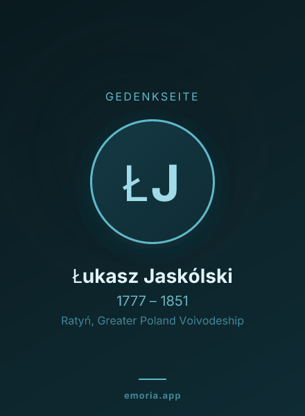 Gedenkportrait von Łukasz Jaskólski