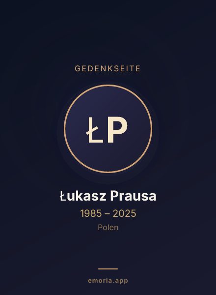 Gedenkportrait von Łukasz Prausa