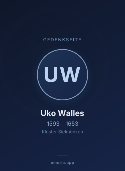 Gedenkportrait von Uko Walles
