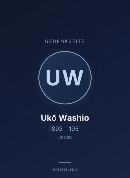 Gedenkportrait von Ukō Washio
