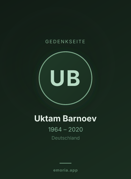 Gedenkportrait von Uktam Barnoev
