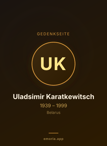Gedenkportrait von Uladsimir Karatkewitsch