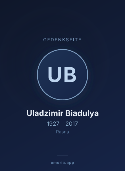 Gedenkportrait von Uladzimir Biadulya