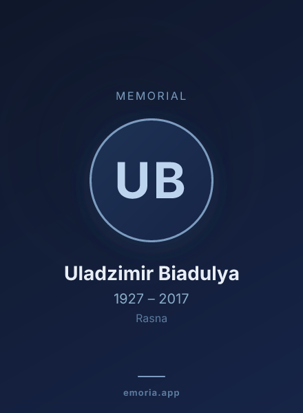Memorial portrait of Uladzimir Biadulya