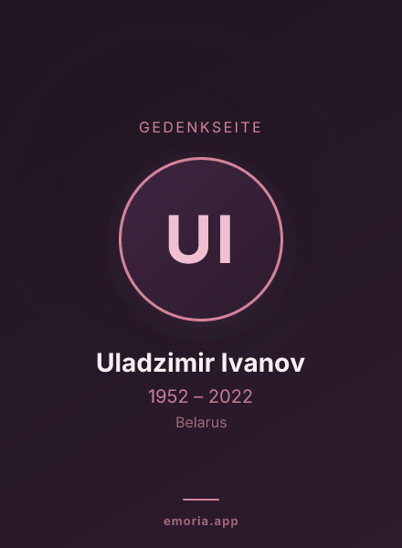 Gedenkportrait von Uladzimir Ivanov