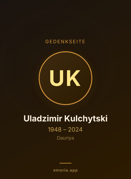 Gedenkportrait von Uladzimir Kulchytski