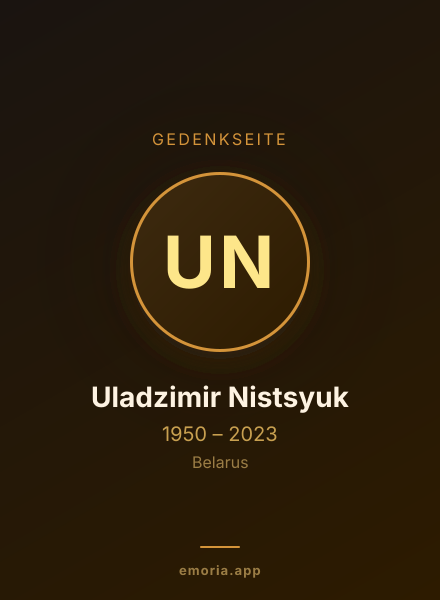 Gedenkportrait von Uladzimir Nistsyuk
