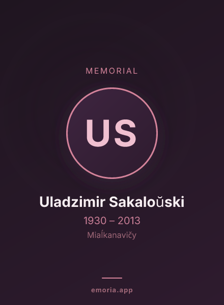 Memorial portrait of Uladzimir Sakaloŭski