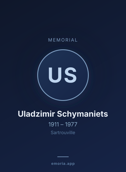 Memorial portrait of Uladzimir Schymaniets