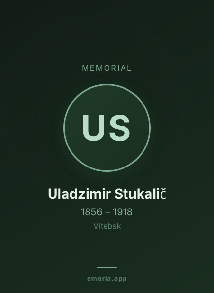 Memorial portrait of Uladzimir Stukalič