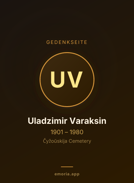 Gedenkportrait von Uladzimir Varaksin