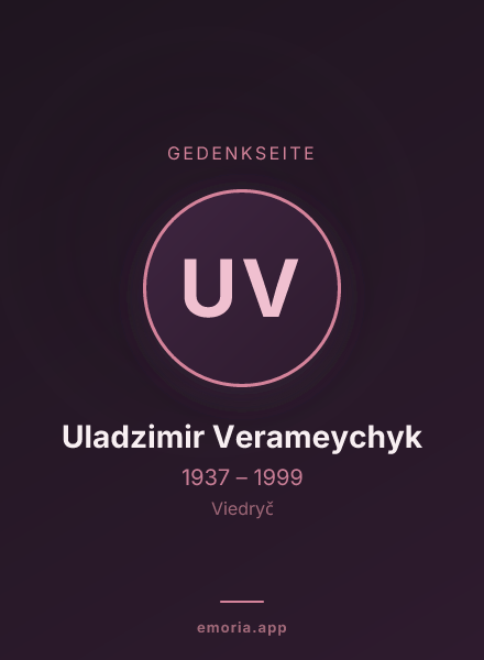 Gedenkportrait von Uladzimir Verameychyk