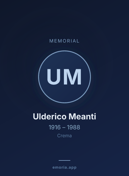 Memorial portrait of Ulderico Meanti