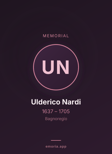 Memorial portrait of Ulderico Nardi