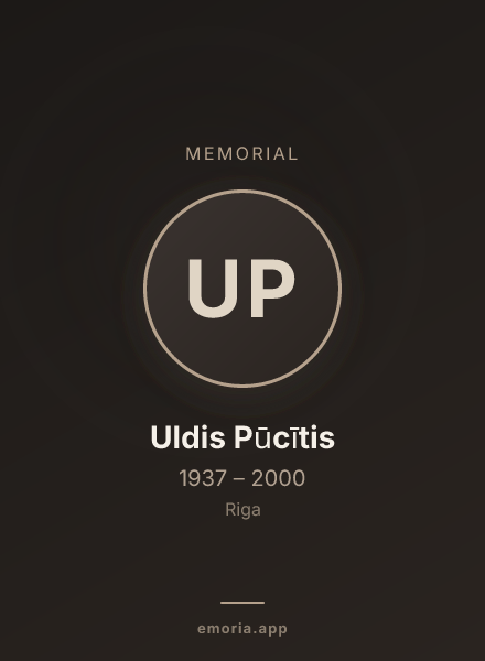 Memorial portrait of Uldis Pūcītis