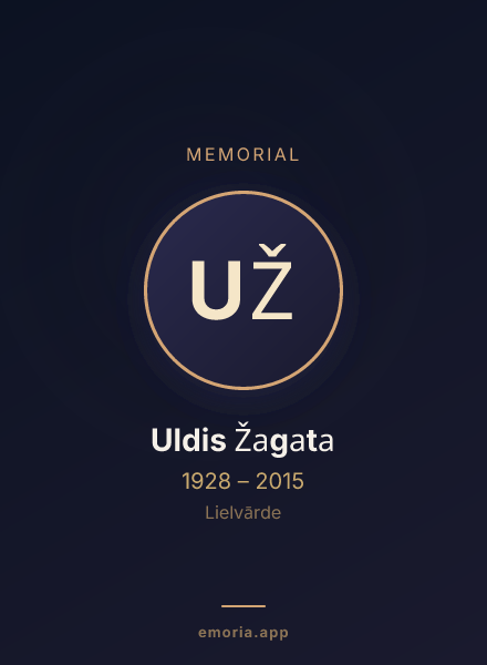 Memorial portrait of Uldis Žagata
