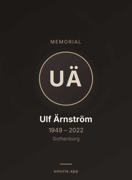 Memorial portrait of Ulf Ärnström