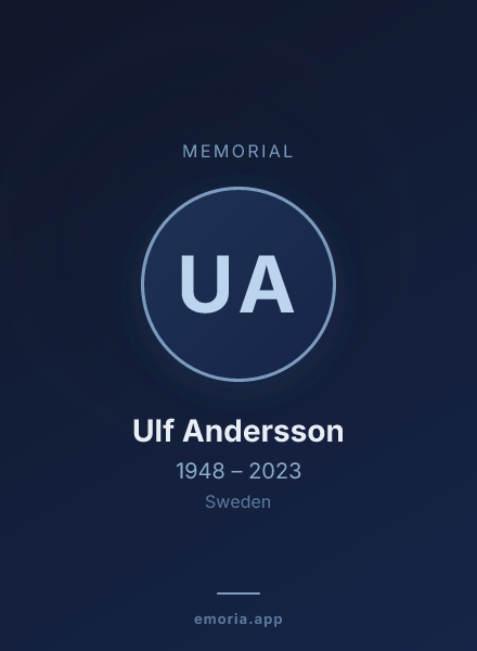 Memorial portrait of Ulf Andersson