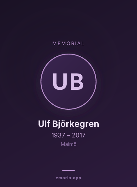 Memorial portrait of Ulf Björkegren