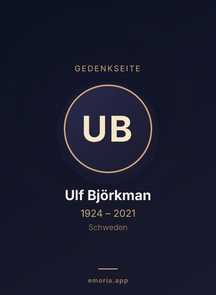 Gedenkportrait von Ulf Björkman