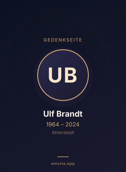 Gedenkportrait von Ulf Brandt