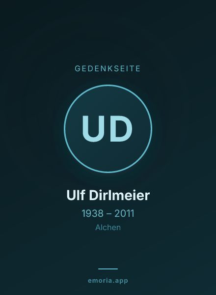 Gedenkportrait von Ulf Dirlmeier