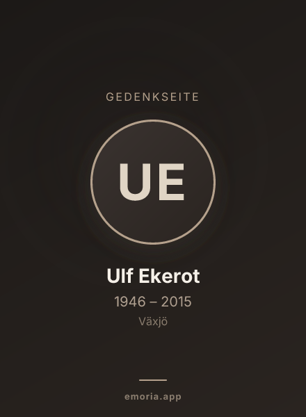 Gedenkportrait von Ulf Ekerot