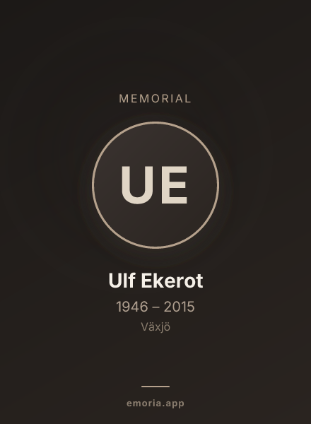 Memorial portrait of Ulf Ekerot