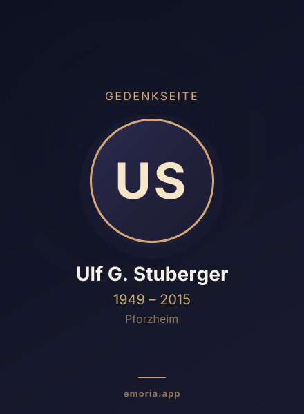 Gedenkportrait von Ulf G. Stuberger