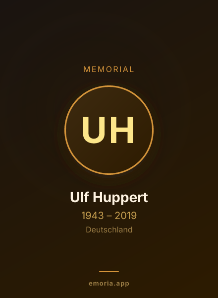 Memorial portrait of Ulf Huppert