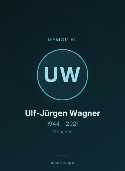 Memorial portrait of Ulf-Jürgen Wagner