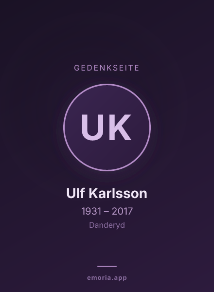 Gedenkportrait von Ulf Karlsson