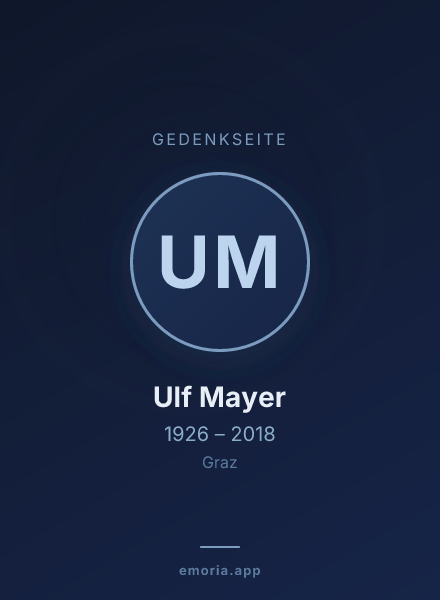 Gedenkportrait von Ulf Mayer
