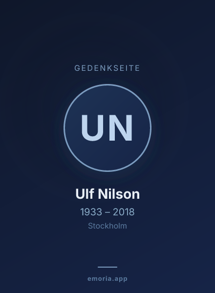 Gedenkportrait von Ulf Nilson