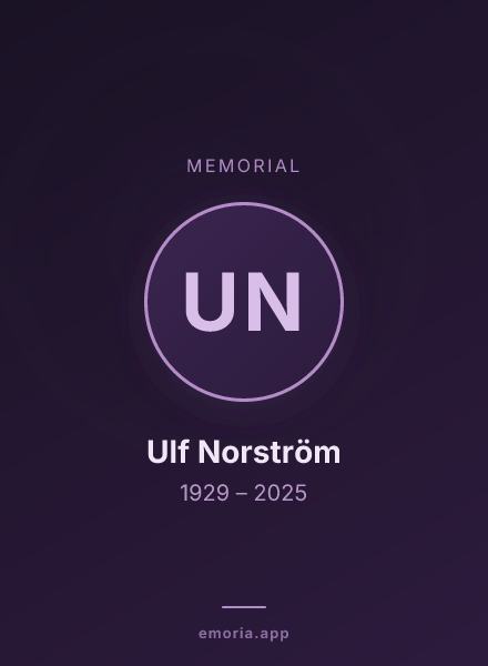 Memorial portrait of Ulf Norström