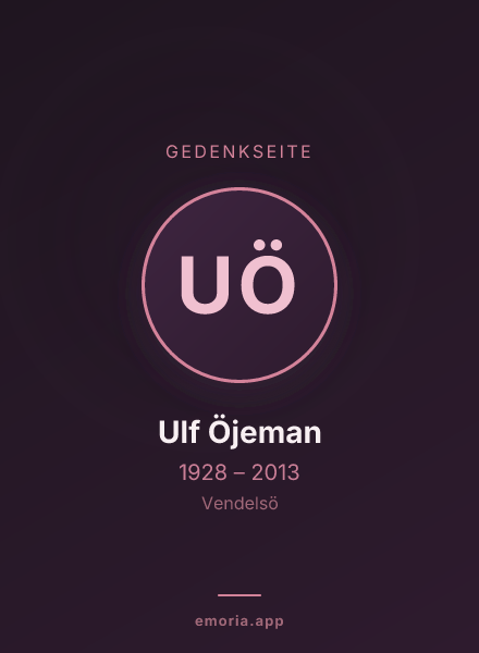 Gedenkportrait von Ulf Öjeman