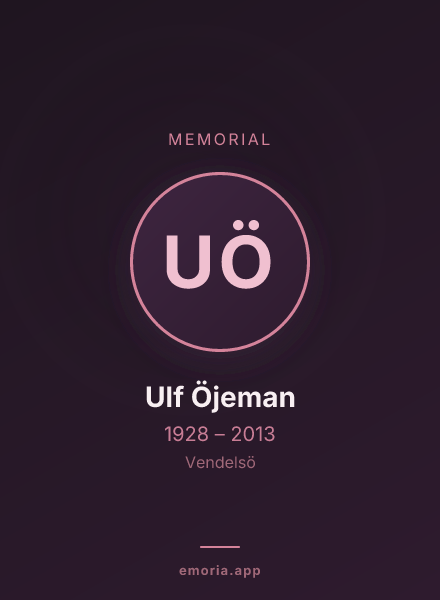 Memorial portrait of Ulf Öjeman