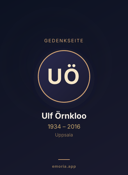Gedenkportrait von Ulf Örnkloo