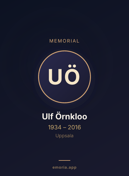 Memorial portrait of Ulf Örnkloo