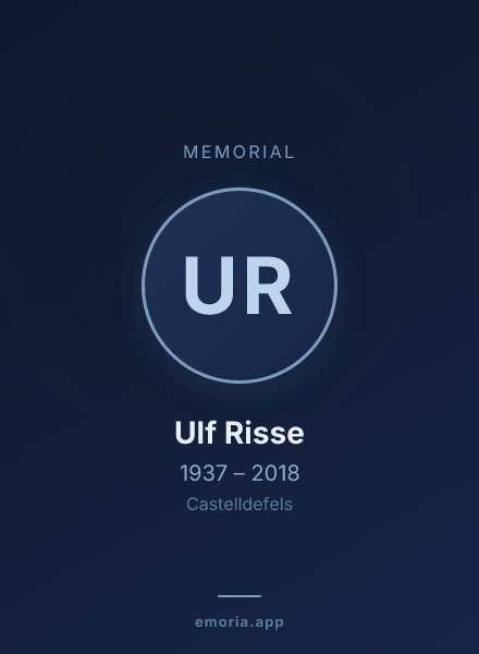 Memorial portrait of Ulf Risse