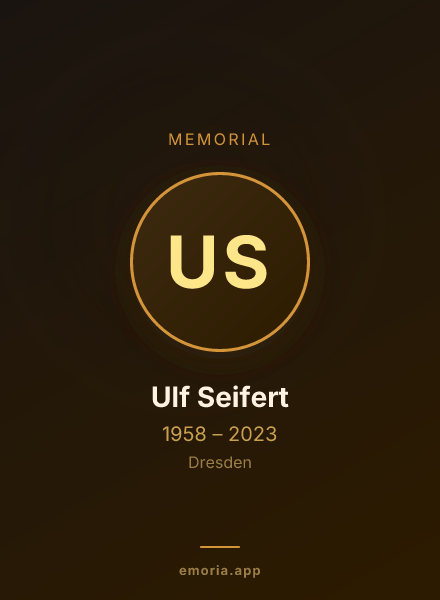 Memorial portrait of Ulf Seifert