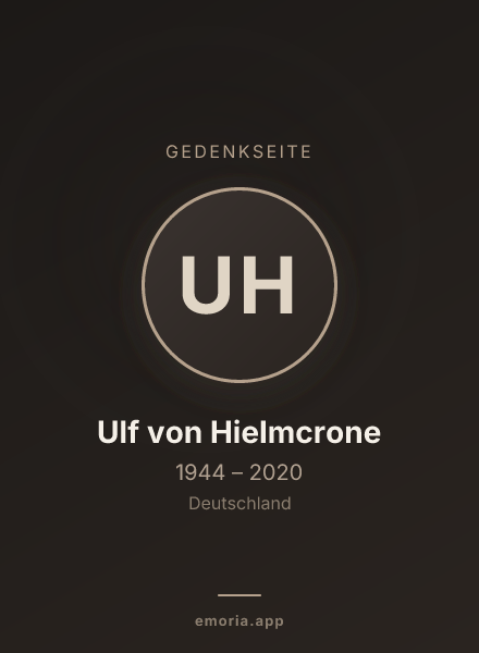 Gedenkportrait von Ulf von Hielmcrone