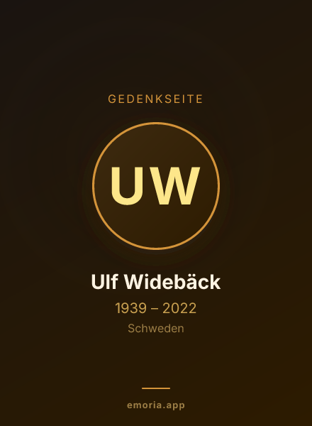 Gedenkportrait von Ulf Widebäck