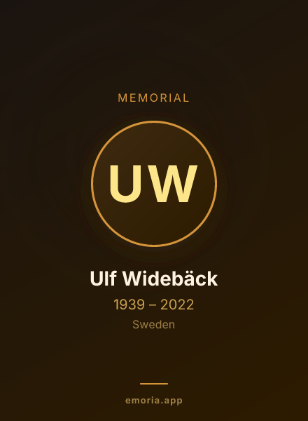 Memorial portrait of Ulf Widebäck