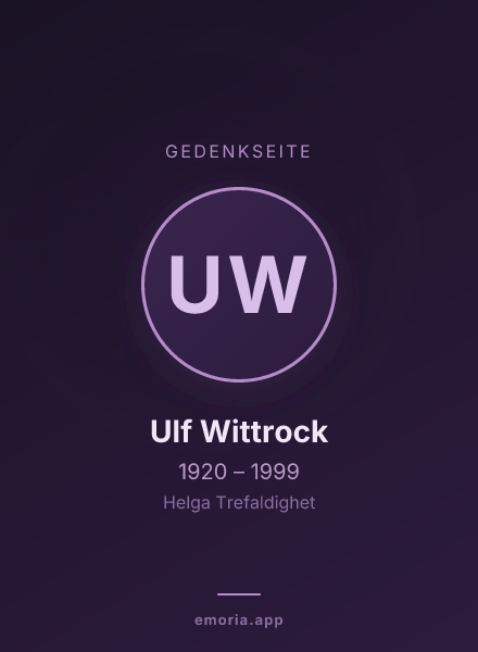 Gedenkportrait von Ulf Wittrock