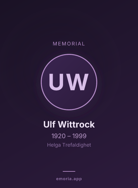 Memorial portrait of Ulf Wittrock