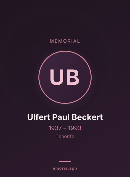 Memorial portrait of Ulfert Paul Beckert